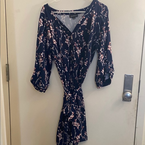 Fortune & Ivy Blue and Pink Floral Dress - Picture 3 of 7